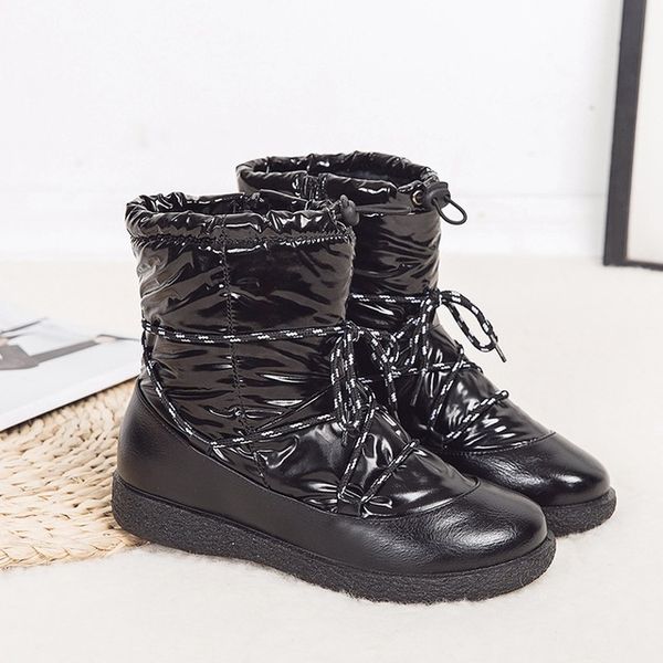 

snow boots winter ankle boots women shoes fur warm female plus casual shoes platform non slip black botas mujer invierno