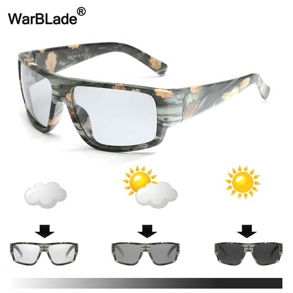 

sunglasses warblade intelligent pochromic chameleon discoloration outdoor driving fishing hd polarized, White;black