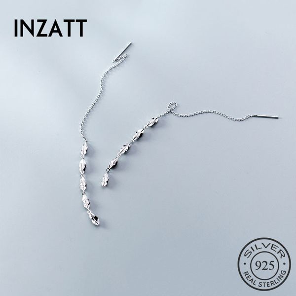 

dangle & chandelier inzareal 925 sterling silver zircon chain tassel drop earrings for fashion women birthday party fine jewelry accessories
