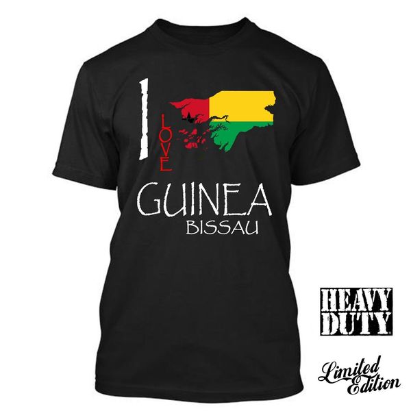

2019 горячие продажи 100% хлопок guinea бисау i love культура флаг t shirt tees tee shirt