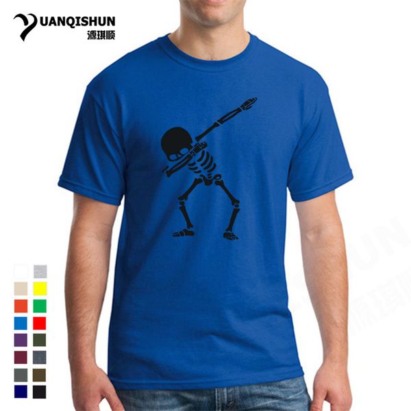 

boutique t-shirt hip hop dabbing skeleton mens t-shirt punk 16 colors tee shirts men funny skull t shirts short sleeves tee