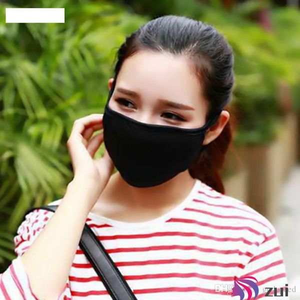

100pcs reusable anti-dust cotton mouth face mask man woman cycling wearing black fashion masks