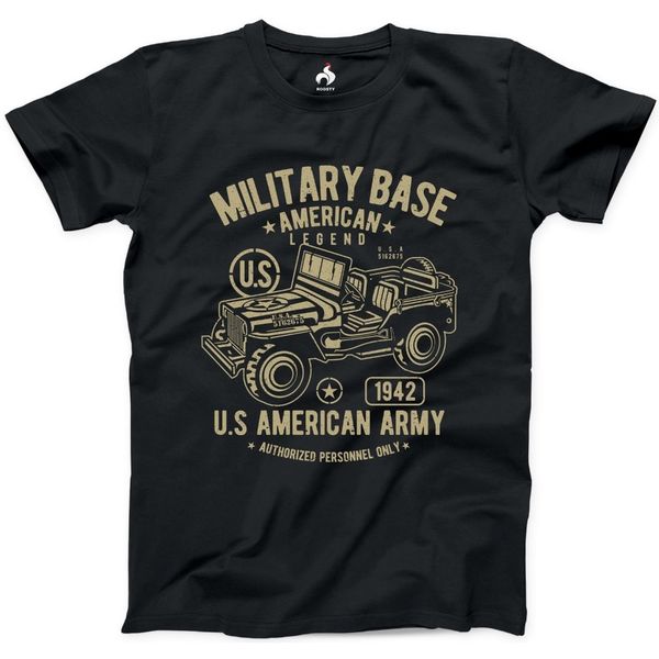 

военная база американской 100% хлопка новых людей tee армии сша base t-shirt 2019 лето горячее хлопок хорошее качество марка