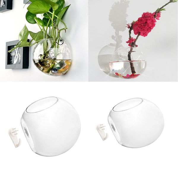 

2 x wall hanging planter glass plantpot airplant terrarium hanging creative decor gifts