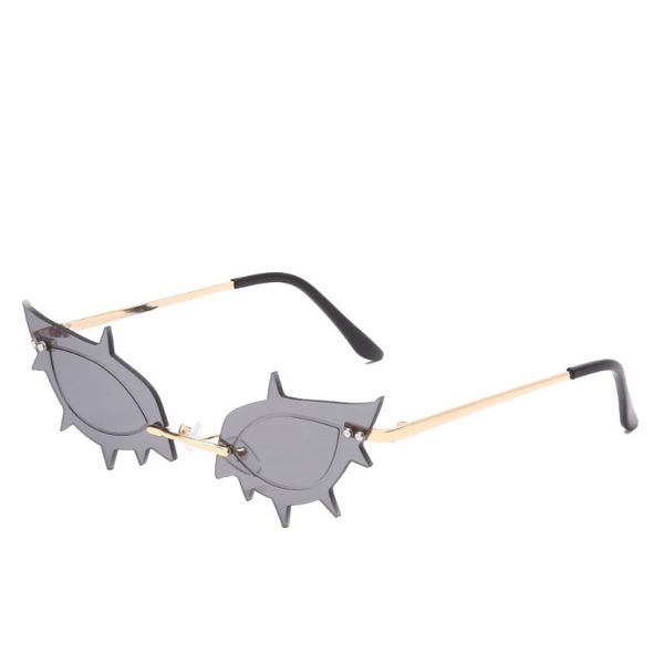 

eyewear rimless trend eye de cat women sunglasses shades luxury lady glasses sunglass sol uv400 sun gafas metal fashion olhfx, White;black