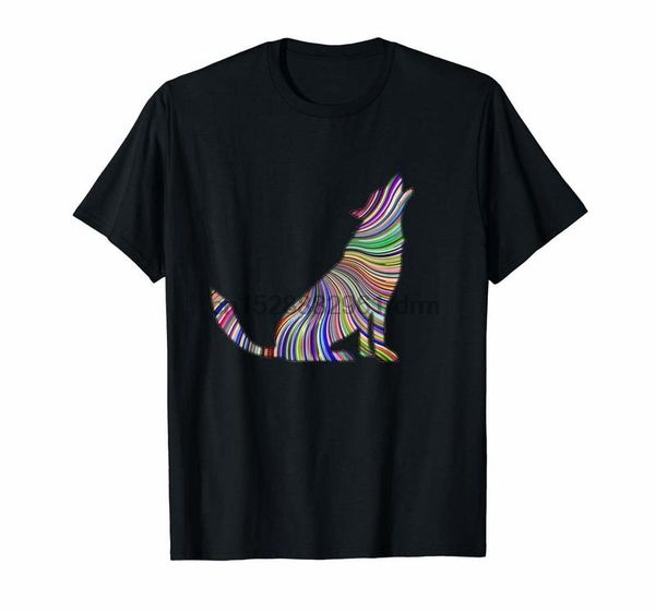 

clothing technicolored rainbow howling wolf t shirt vintage 4528
