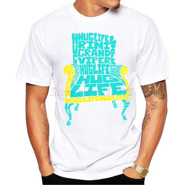 

2019 men's the hug life chair design t shirt male fashion cool hipster printed summer tees
