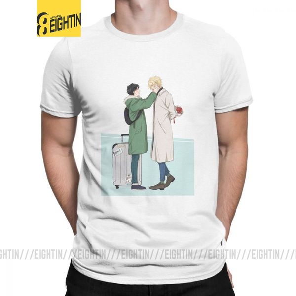 

man's t shirts banana fish t-shirts ash eiji japanese popular short sleeve tee shirt round neck clothing pure cotton summer