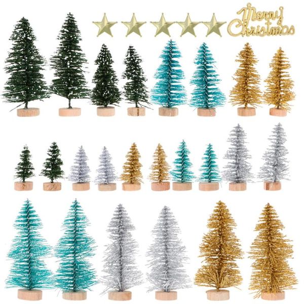

49pcs mini christmas tree decor desktop adornment вечеринок для дома интернет-магазин