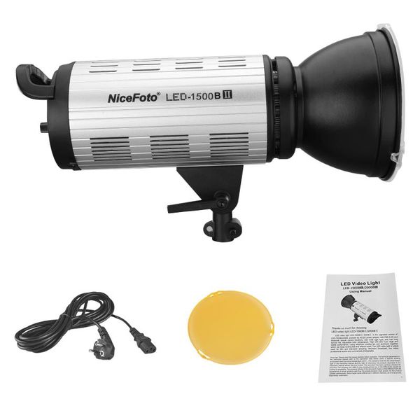 

nicefoto led-2000b/1500b ii led video light fill-in light adjustable brightness orange filter app control for studio 150/200w