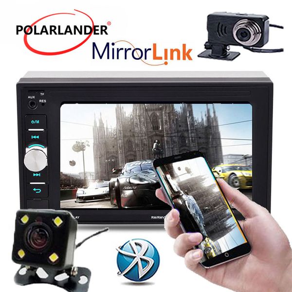 

6.2'' mp3 car radio stereo mp5 player selling 2 din bluetooth oled color screen mirror link 12v touch screen fm 7622d