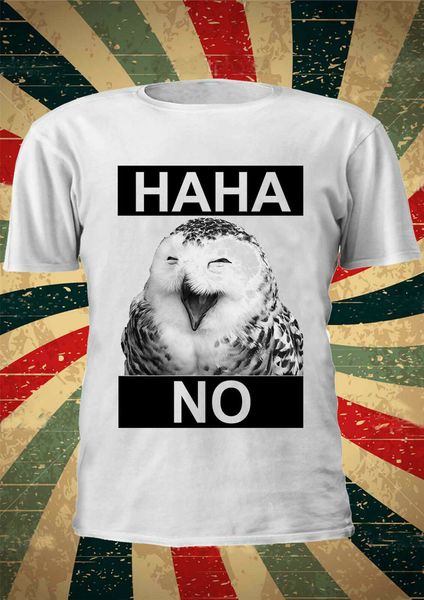 

owl laughing haha no ha ha tumblr fashion t shirt men women 1454 harajuku fashion classic tee shirt