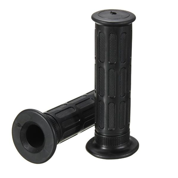 

pair 22mm 7/8inch handlebar hand grips handle black rubber unverisal motorcycle