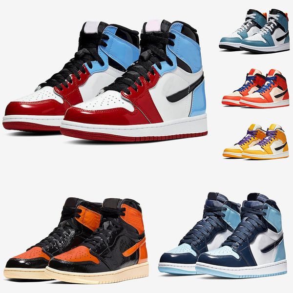 

new fashion retro1.0 basketball shoes mens and womens 1 aj1s sports shoes cool black white red blue fearless trainers sports sneakers