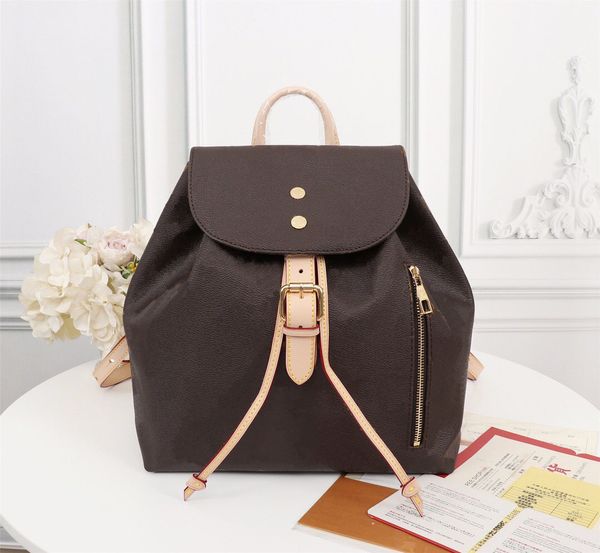 

classic 3a quality genuine leather backpack two sizes 18.5cm/31cm fashion shoulder bag handbag classic mini backpack