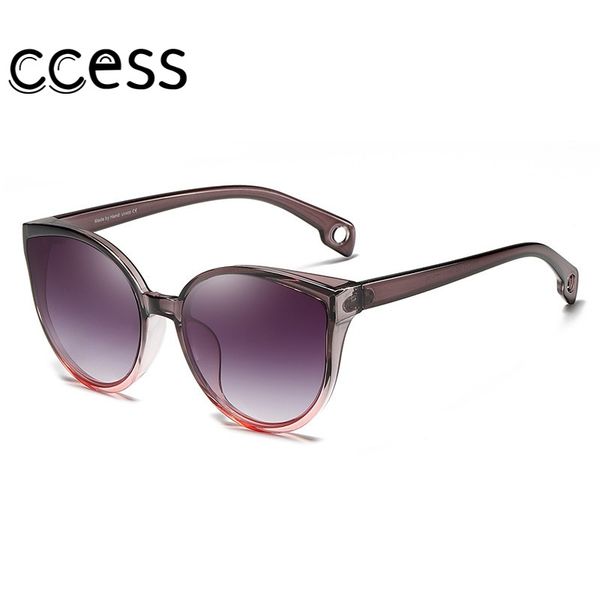

2020fashion driving color women sunglasses color cat eye sun glasses brand designer shades for women plastic frame eyewearsuv400, White;black