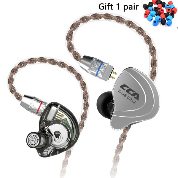 

cca c10 4ba1dd 5unidad de unidad de auriculares hybrid in ear auricular hifi dj running deportes auricular desmontable cable