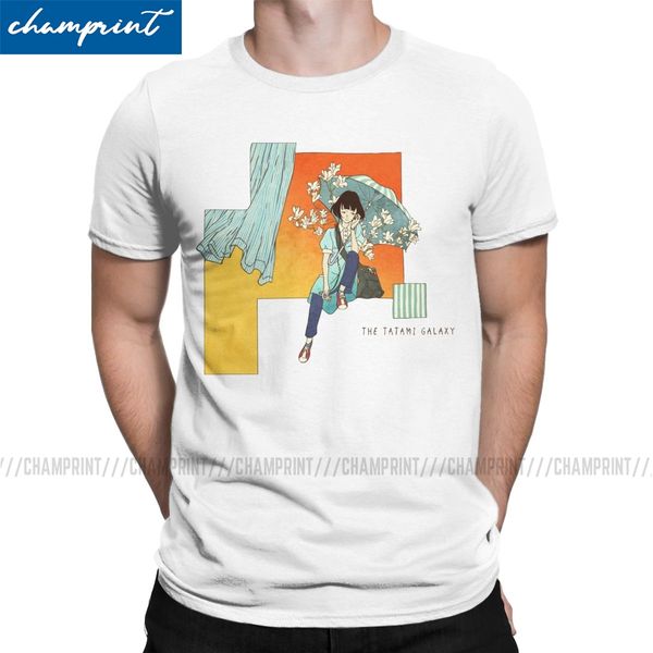 

the tatami galaxy akashi t-shirts for men yuasa watashi manga leisure tee shirt short sleeve t shirts plus size clothing