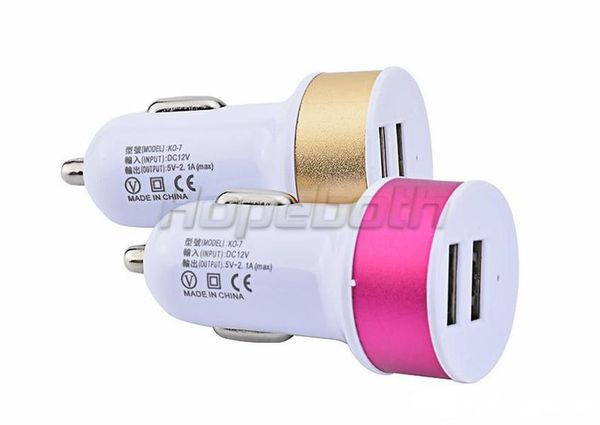 

colorful mini usb car charger 5v 2.1a 1a portable charger adapter socket 2 ports usb car charger for samsung huawei 11 pro