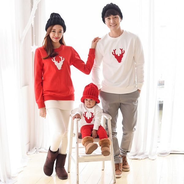 

мать дочь отец младенца футболки outfit рождество семья look deer мамочка и me одежда matching family одежда наборы, Blue