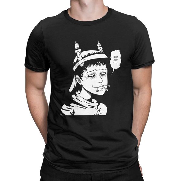 

men junji ito's souichi t shirt horror manga japanese 100% cotton clothing humorous short sleeve crew neck tees summer t-shirt