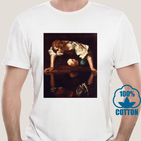 

2019a narcissus t shirt by caravaggio (michelangelo merisi) men t-shirt