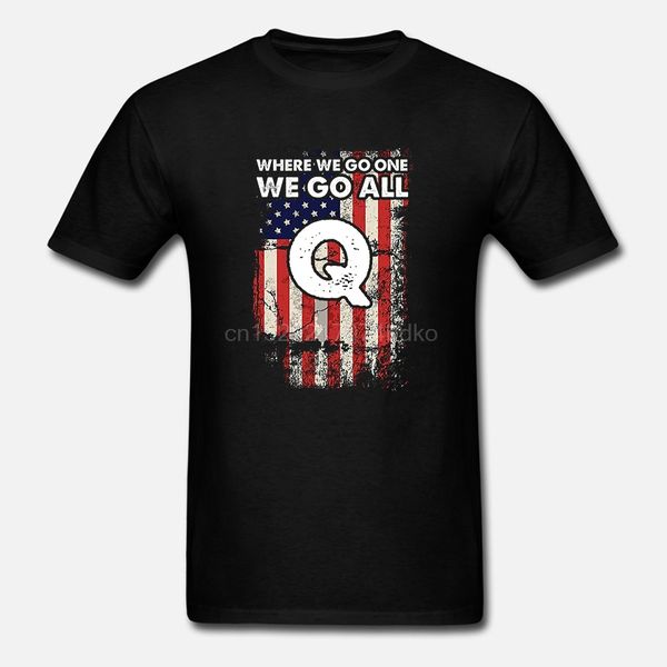 

мужчины тенниски с коротким рукавом рубашки qanon где мы go один q анон футболка футболка один шеи женщины тенниской