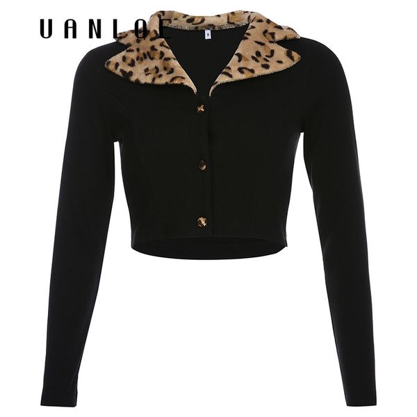 

turn down collar patchwork jacket women black slim waist cropped jackets spring autumn streetwear jackets, Black;brown