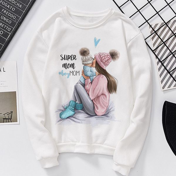 

autumn 2020 mother's day women's sweatshirt harajuku kawaii super mom hoodie casual comfortable vogue aesthetic lovely hoodies, Black