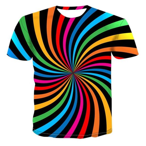 

summer three-dimensional 3d vortex cute 3d print shirts funny hentai graphic men clothing