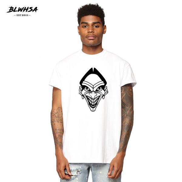 

blwhsa mean face printing t shirt men fashion casual summer funny t-shirts hip hop printed t-shirt plus size