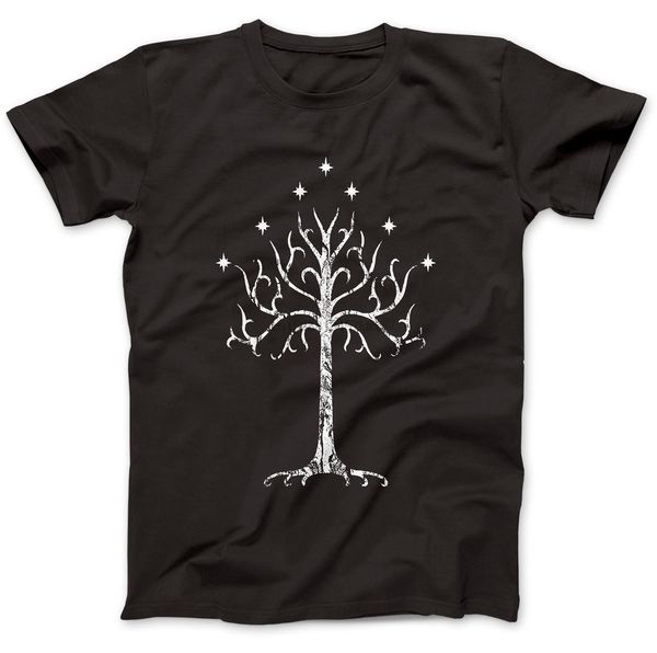 

white tree of gondor tolkien t shirt 100% premium cotton mordor middle earth