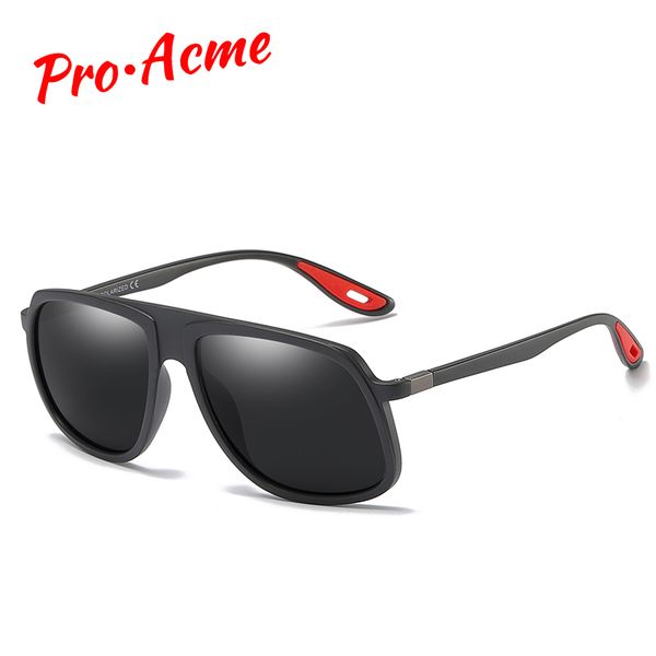 

pro acme brand design classic sunglasses men driving male sun glasses polarized unique temple ultra-light square goggles pa1166, White;black