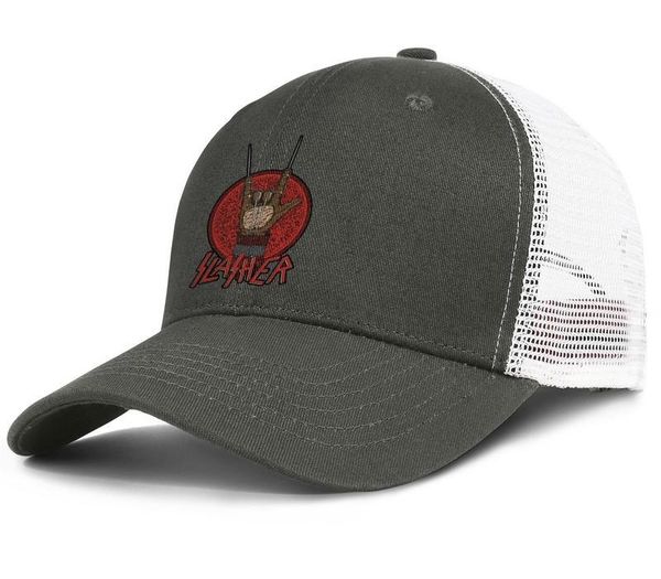

slayer hand sign archives army_green mens and women trucker cap baseball cool custom vintage hats, Blue;gray