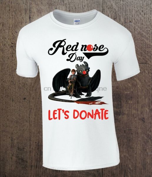 

how to train your dragon red nose day lets donate t-shirt