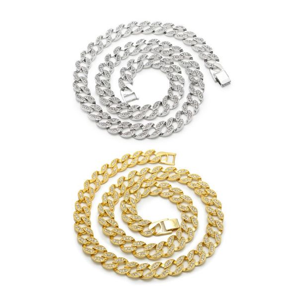

hip hop jewelry iced cz miami cuban link chain necklace bracelet, Silver
