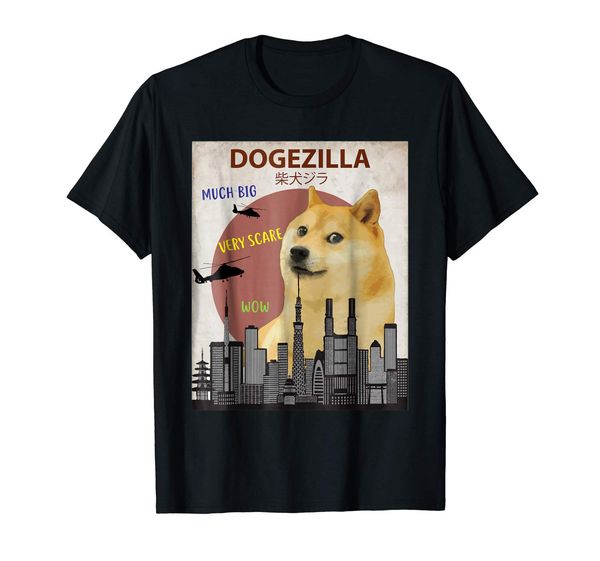 

2019 fashion dogezilla t-shirt | funny doge meme shiba inu dog shirt tees