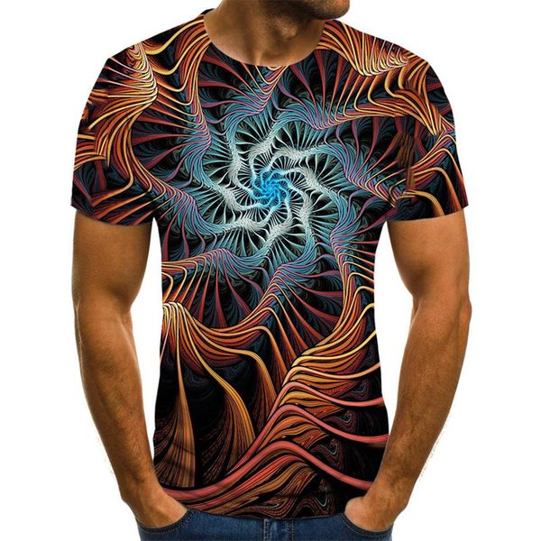 

three-dimensional abstraction 3d vortex cute 3d print shirts humor funny oversized men clothing