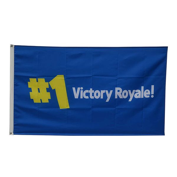 # 1 Victory Royale Impressão Flag Video Game 3x5ft Digital poliéster Outdoor Indoor Use Clube impressão de faixas e bandeiras Atacado