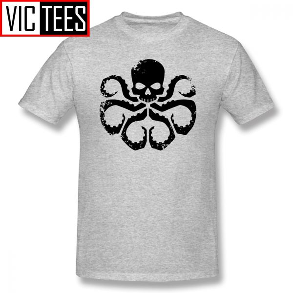 

mens agents of shield t shirts hydra badge black t-shirt man tee shirt fun oversize classic print 100% cotton tshirt
