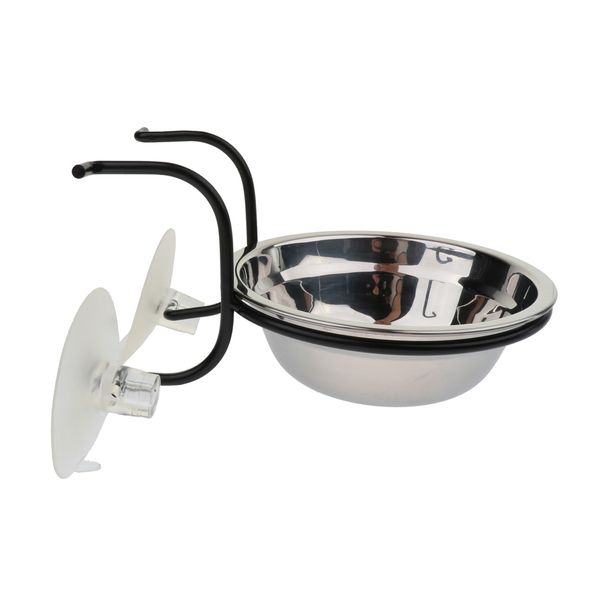 

stainless steel pet hanging food water bowls bunny feeder with suction cup