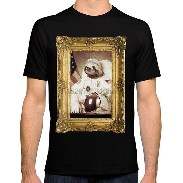 

tee shirt design short sleeve sloth astronaut broadcloth crew neck t shirt for men