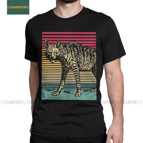 

hyena t shirt for men 100% cotton funny t-shirts o neck animal africa safari wilderness nature furry tee shirt short sleeve