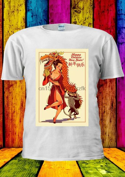 

счастливый китайский новый год дракона обезьяна футболка жилет майка мужчины женщины unisex 2370