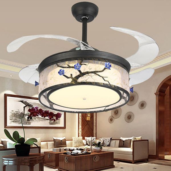 

electric fans ikvv european-style invisible fan lamp ceiling restaurant modern minimalist chinese style living room with