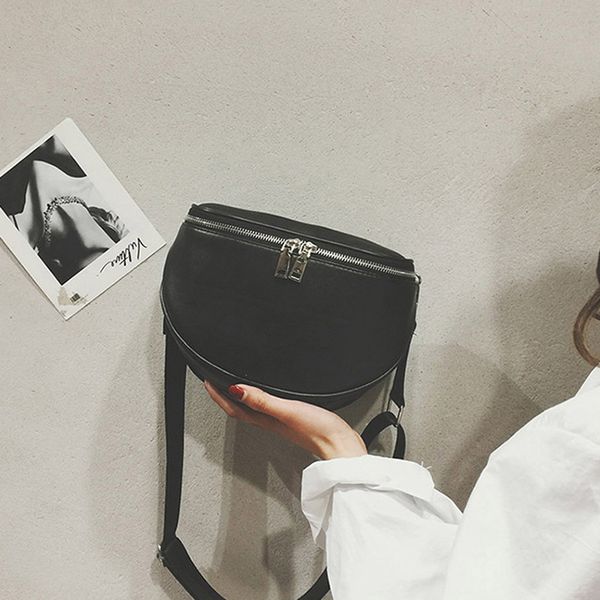 

popular messenger bags handbag women balck pattern leather shell chest bag taille waist handbags bolso mujer