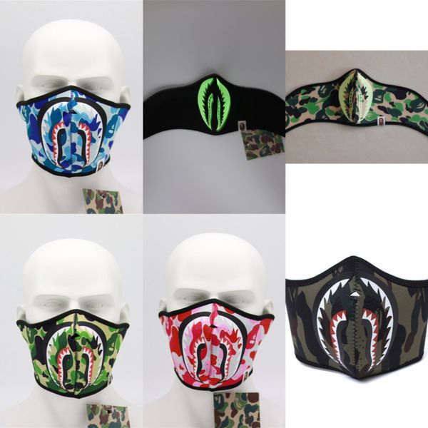 

20212021shark mask outletface printed anti-dust face masks washable breathe mouth-muffle ou r1f4