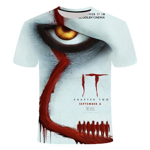 

horror movie it penny wise clown joker cool man 3d print shirts anime oversized humor men clothing
