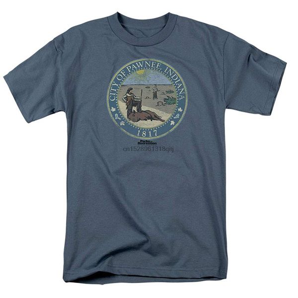 

parks and recreation distressed pawnee seal t shirt stickers