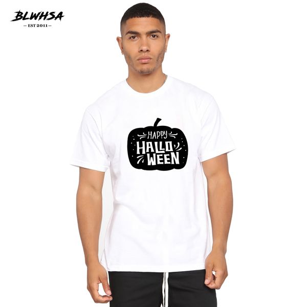 

blwhsh halloween pumpkin printing t shirt men fashion short sleeve brand t-shirt halloween letter printed male tees